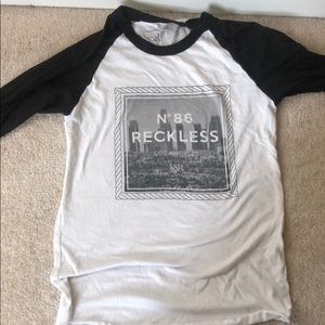Young and Reckless baseball tee